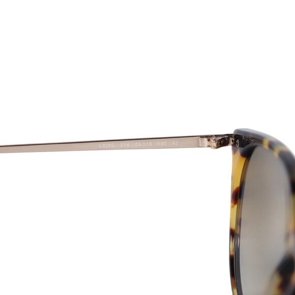 Lacoste Round Oval Oversized Women\'s Sunglasses - Yellow Havana / Brown - NWT